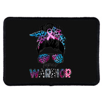 7.lupus Warrior Women Glasses Messy Bun Leopard Bandana Rectangle Patch | Artistshot