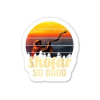 Shofar So Good Vintage Sunset Funny Rosh Hashanah T Shirt Sticker | Artistshot