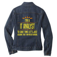 Im A It Analyt Premium T Shirt Ladies Denim Jacket | Artistshot