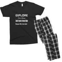 Explore New Things And Learn From Them Because Life Is Too Sinful Men's T-shirt Pajama Set | Artistshot