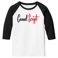 Casual Script Youth 3/4 Sleeve | Artistshot