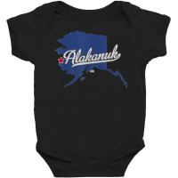 Alakanuk Alaska Ak Map T Shirt Baby Bodysuit | Artistshot