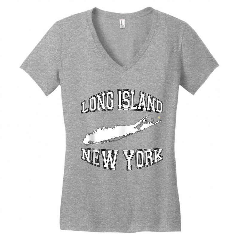 Trendy Long Island New York Varsity Letter Tank Top Women's V-Neck T-Shirt by cm-arts | Artistshot