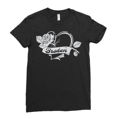 Broken Heart Emo Love Valentine's Day Divorce Break Up Gift Pullover H Ladies Fitted T-shirt Designed By Luantruong