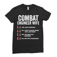 Combat Engineer Wife Usa Military Sapper T Shirt Ladies Fitted T-shirt | Artistshot