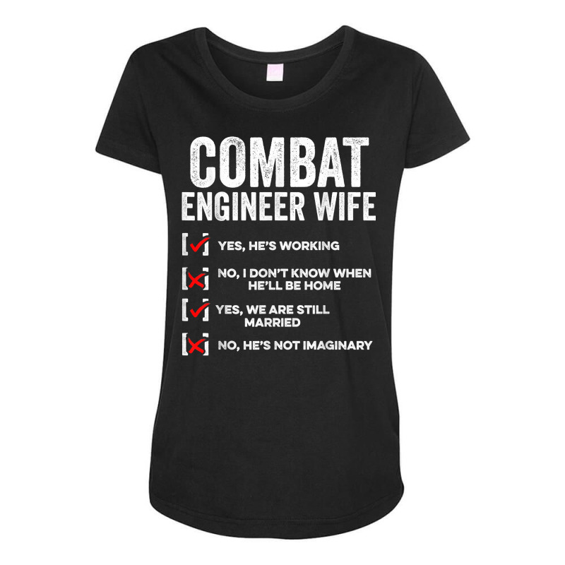 Combat Engineer Wife Usa Military Sapper T Shirt Maternity Scoop Neck T-shirt by pilusoekyokeln | Artistshot