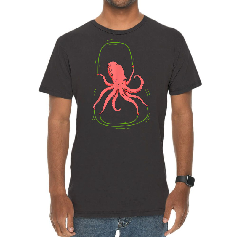 Octopus Jump Rope   Cute Skipping Sea Creature T Shirt Vintage T-shirt | Artistshot