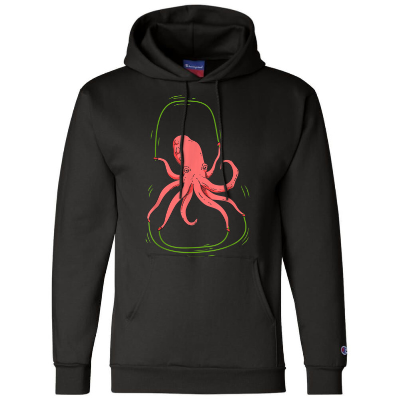 Octopus Jump Rope   Cute Skipping Sea Creature T Shirt Champion Hoodie | Artistshot