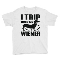 I Trip Over My Wiener Best Friend Dog Lover Dachshund T Shirt Youth Tee | Artistshot