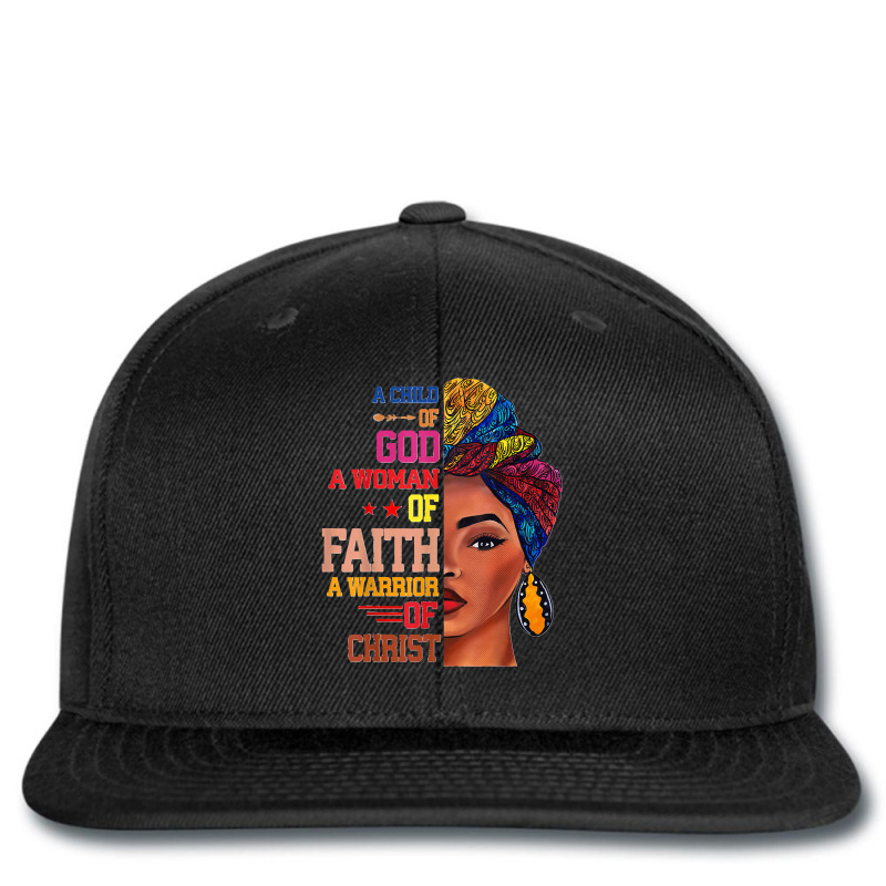 75.a Child Of God, A Warrior Of Christ, Black Girl Juneteenth Printed Hat | Artistshot