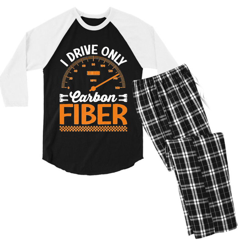 75.i Drive Only Carbon Fiber Racing Car Driving Driver Graphic Premium Men's 3/4 Sleeve Pajama Set | Artistshot