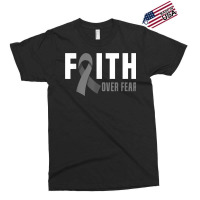 Faith God Fear Brain Tumor Awareness Brain Cancer Warrior T Shirt Exclusive T-shirt | Artistshot