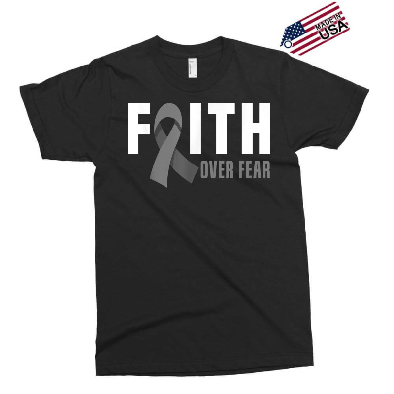 Faith God Fear Brain Tumor Awareness Brain Cancer Warrior T Shirt Exclusive T-shirt | Artistshot