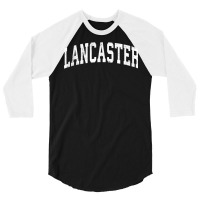 Lancaster California Ca Vintage Varsity Sports Text T Shirt 3/4 Sleeve Shirt | Artistshot