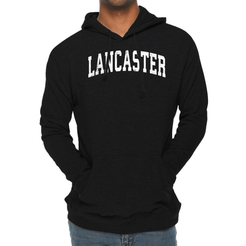 Lancaster California Ca Vintage Varsity Sports Text T Shirt Lightweight Hoodie | Artistshot