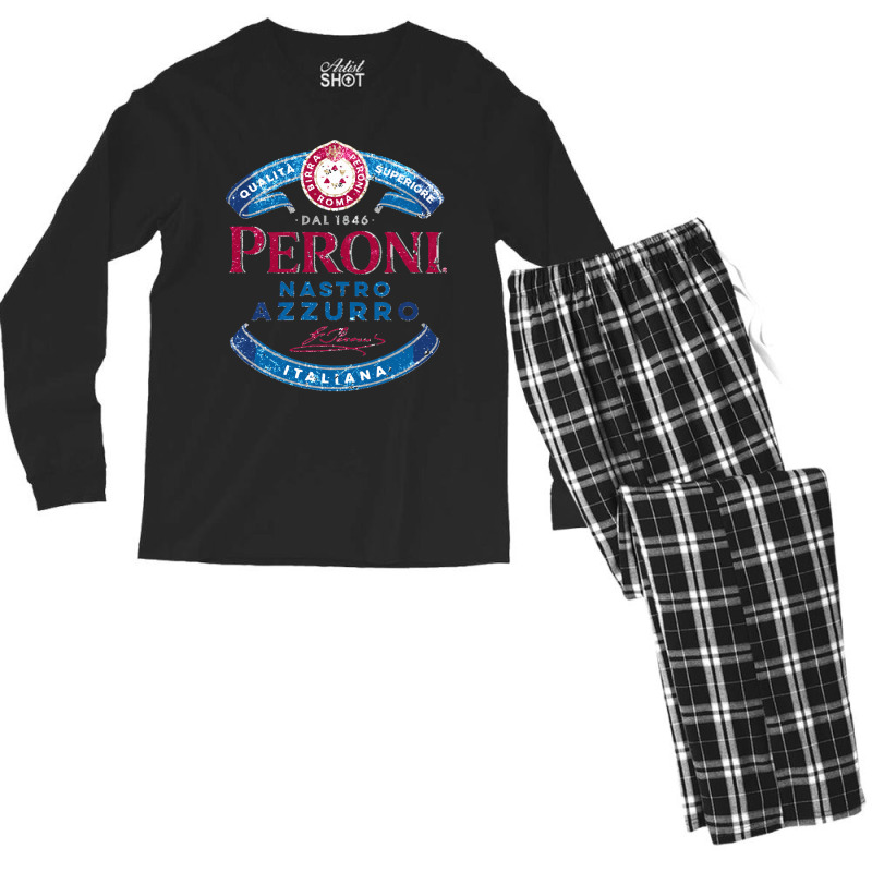 Peroni Nastro Azzurro Italy Classic Men's Long Sleeve Pajama Set | Artistshot