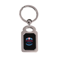 Peroni Nastro Azzurro Italy Classic Silver Rectangle Keychain | Artistshot