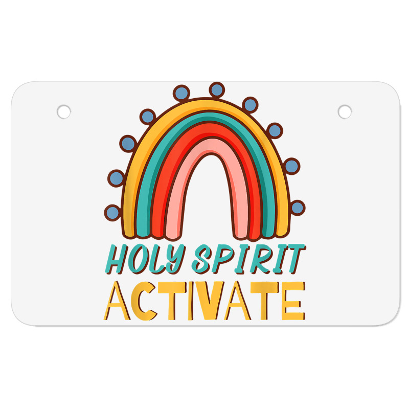 Holy Spirit Activate   Funny Christian Religious T Shirt Atv License Plate | Artistshot