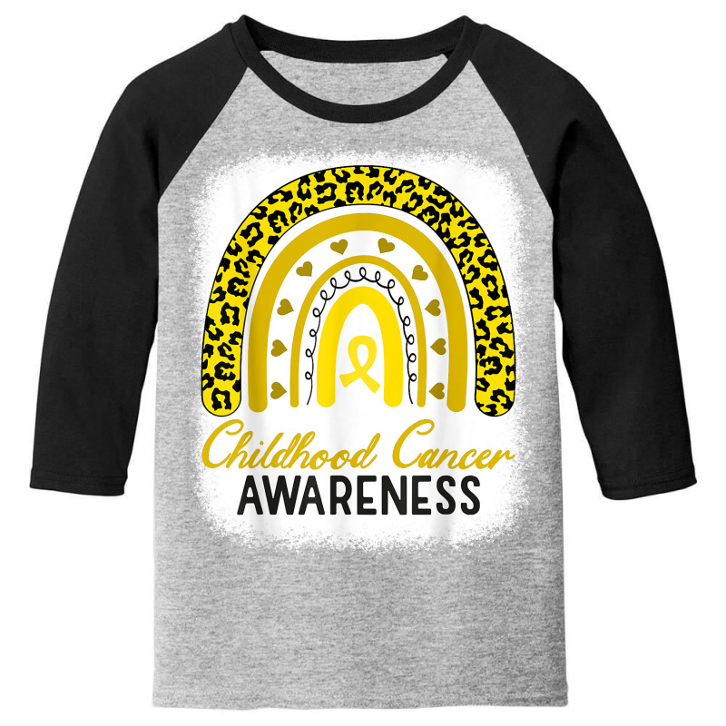 Childhood Cancer Awareness Hope Support Strong Warrior T Shirt Youth 3/4 Sleeve | Artistshot