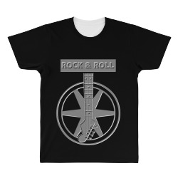 Rock and Roll Guitar All Over Men's T-shirt | Artistshot