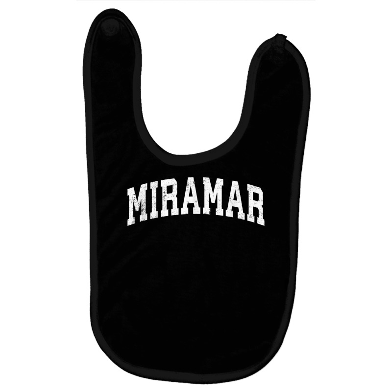 Miramar Florida Fl Vintage Varsity Sports Text T Shirt Baby Bibs | Artistshot