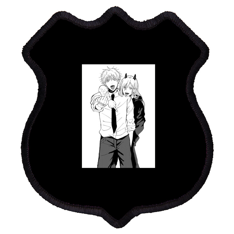 Custom Denji And Power,chainsaw Man Sketch Art Shield Patch By Pdrartworke  - Artistshot