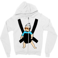 Womens Carlos   Hangover Baby With Sunglasses In A Strap V Neck T Shir Zipper Hoodie | Artistshot