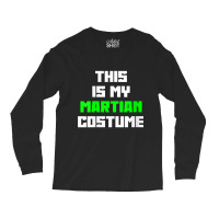 Womens This Is My Martian Halloween Costume Easy Lazy V Neck T Shirt Long Sleeve Shirts | Artistshot