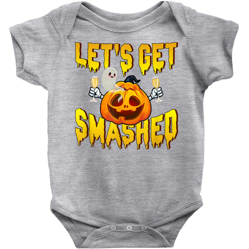 Men Lets Get Smashed Funny Pumpkin Halloween Costume T Shirt Baby Bodysuit by dubrayhecallezhd | Artistshot