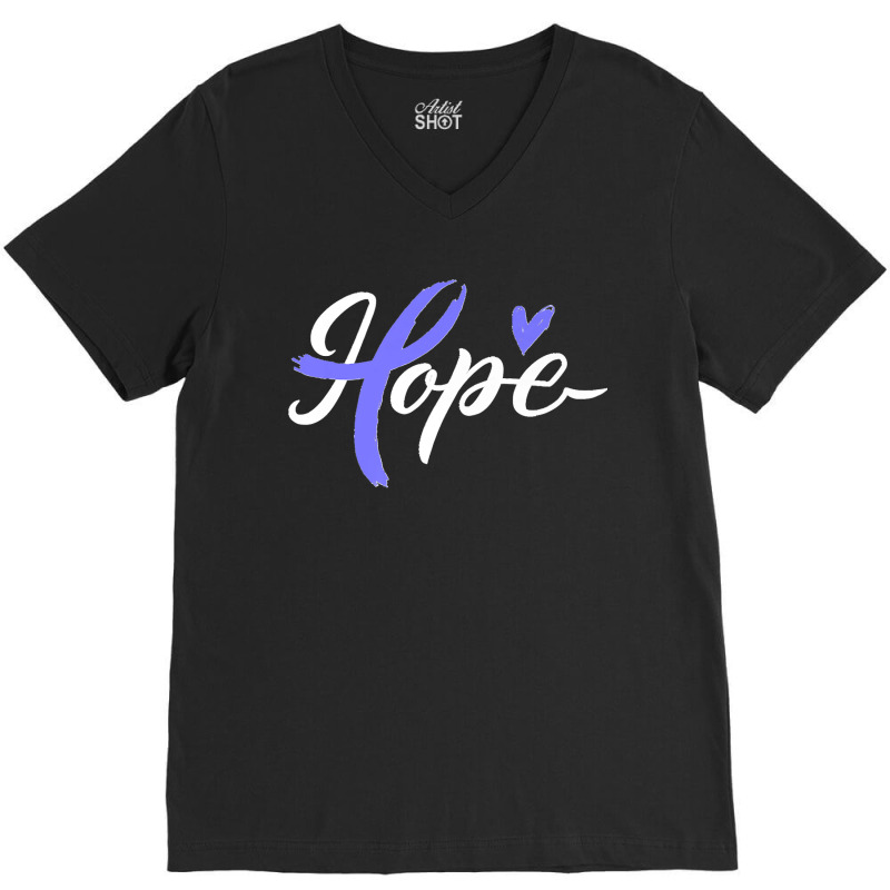 Hope   Esophageal Cancer Suppor  For Esophageal Cancer Premium V-Neck Tee by PamelaJeanBrink | Artistshot