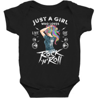 Girls Rock And Roll Music Graphic Novelty Tee & Cool Designs T Shirt Baby Bodysuit | Artistshot