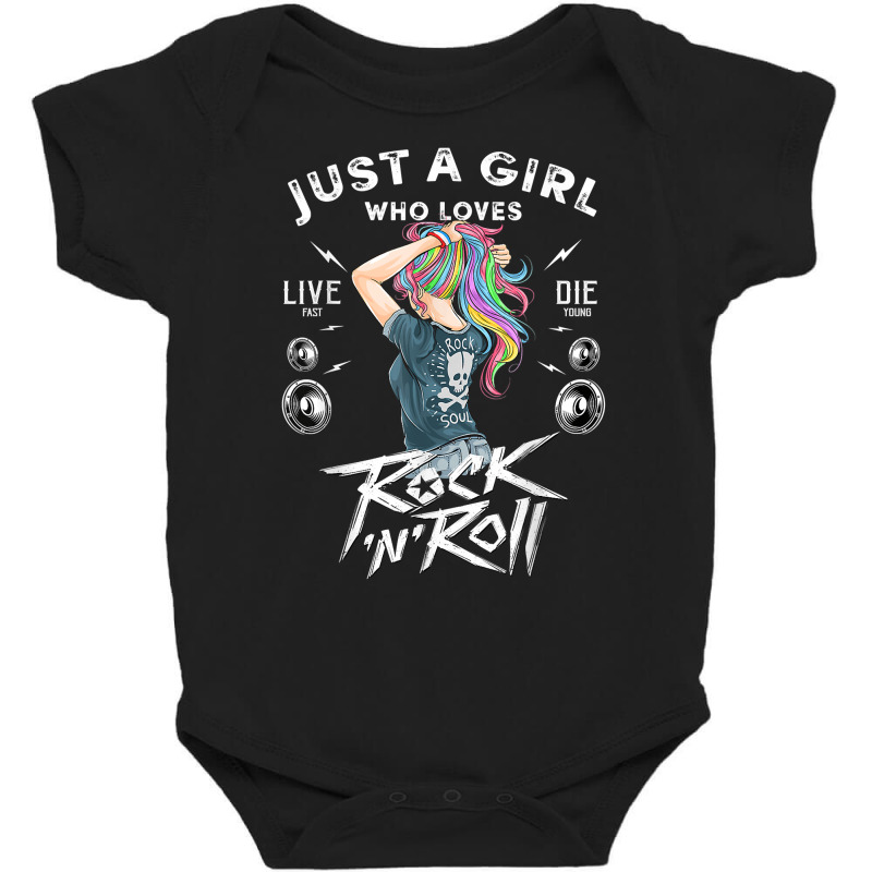 Girls Rock And Roll Music Graphic Novelty Tee & Cool Designs T Shirt Baby Bodysuit by cm-arts | Artistshot