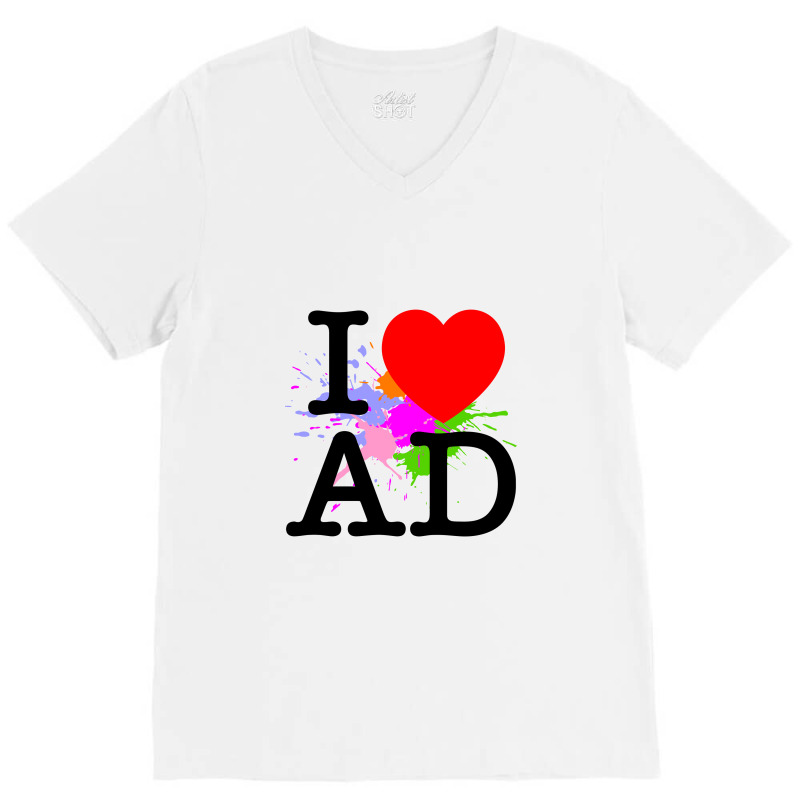 I Heart Ad (andorra) V-neck Tee | Artistshot