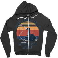 I Can't Work Today My Arm Is In A Cast Fishing Father's Day Zipper Hoodie | Artistshot