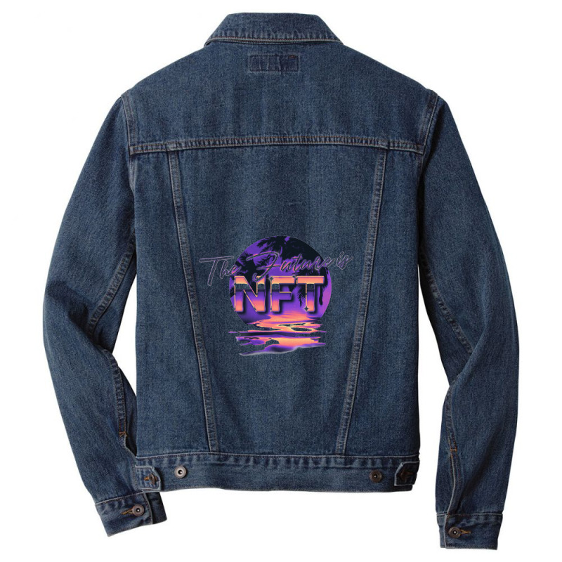 The Future Is Nft Non Fungible Token 80s Paradise   Non Fungible Token Men Denim Jacket by loomcnultys | Artistshot