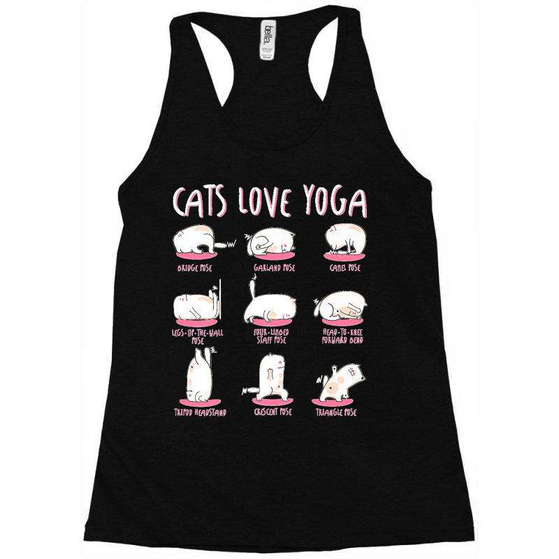 Funny Cats Love Different Yoga Positions Yoga Cat Premium Racerback Tank by STACYSCHUDEL | Artistshot