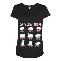 Funny Cats Love Different Yoga Positions Yoga Cat Premium Maternity Scoop Neck T-shirt | Artistshot