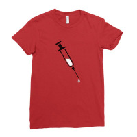 The Vaccine   Stay Home Stay Safe Ladies Fitted T-shirt | Artistshot