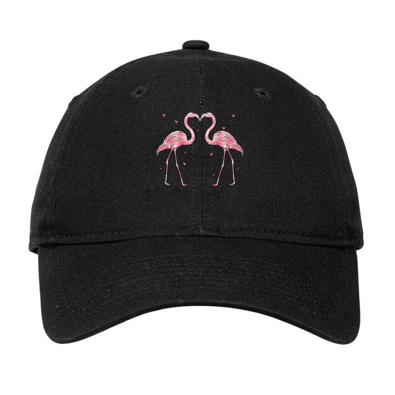 Exotic Birds Couples Gift Idea Valentines Day Love Flamingo Long Sleev Adjustable Cap by genze | Artistshot