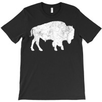 Distressed Buffalo Retro Bison Animal Lover Men Women Dad Tank Top T-shirt | Artistshot