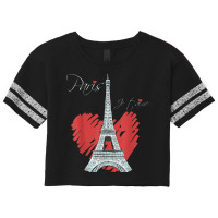 I Love Paris Eiffel Tower French Souvenir France Parisian T Shirt Scorecard Crop Tee | Artistshot