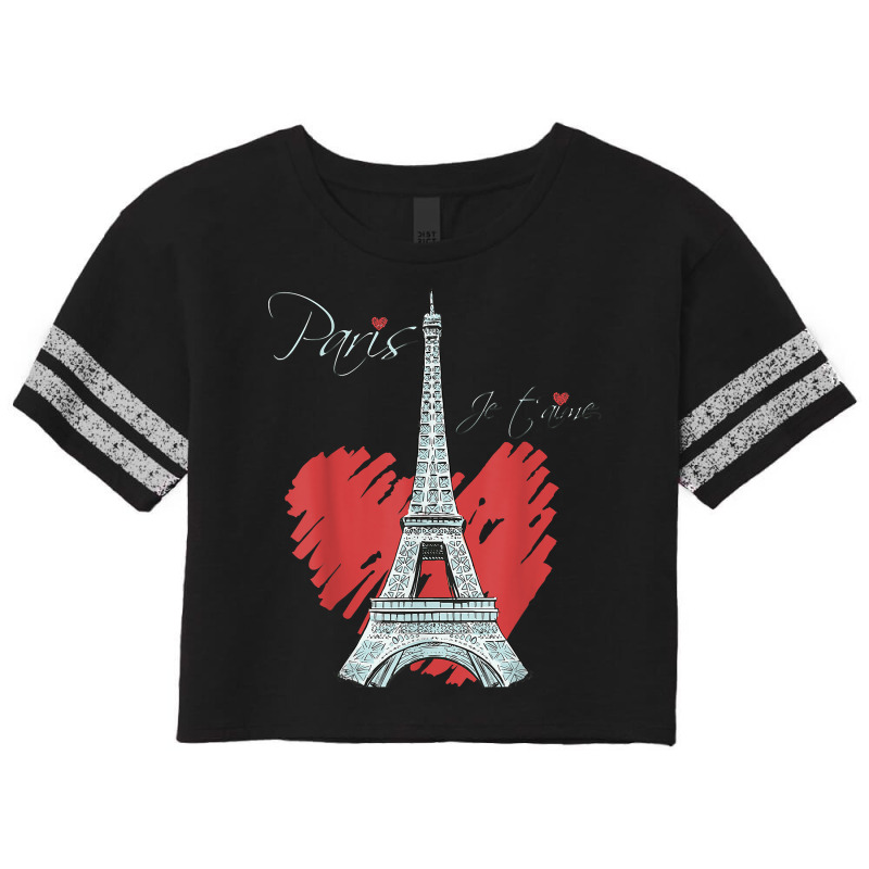 I Love Paris Eiffel Tower French Souvenir France Parisian T Shirt Scorecard Crop Tee by cm-arts | Artistshot