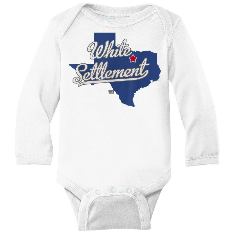 White Settlement Texas Tx Map T Shirt Long Sleeve Baby Bodysuit by esquezdmonene | Artistshot