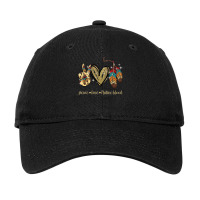 Peace Love Native Blood Native American Adjustable Cap | Artistshot