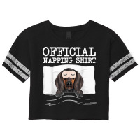 Funny Official Napping Sleeping Black And Tan Coonhound Scorecard Crop Tee | Artistshot