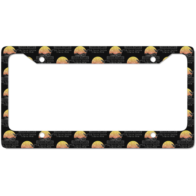 Dolores River Canoe Rentals River Rafter (distressed) License Plate Frame | Artistshot