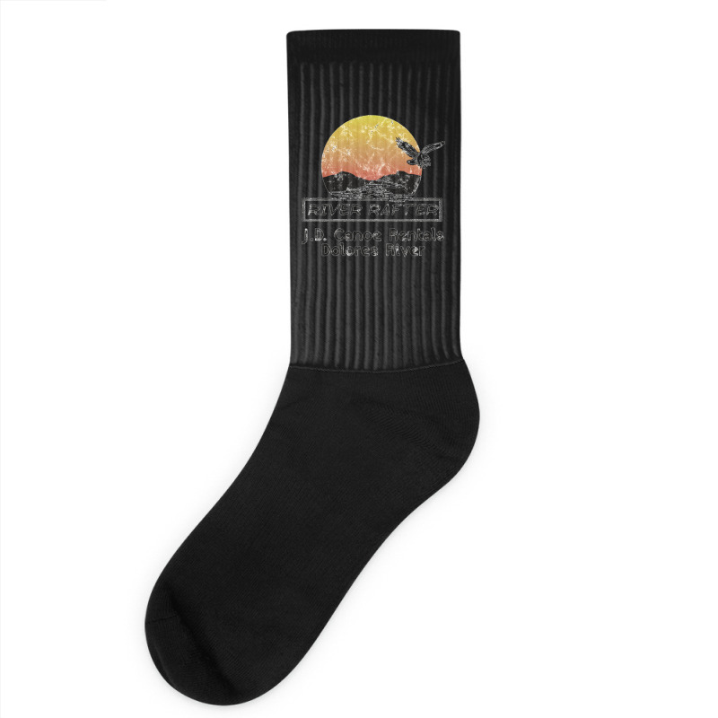 Dolores River Canoe Rentals River Rafter (distressed) Socks | Artistshot