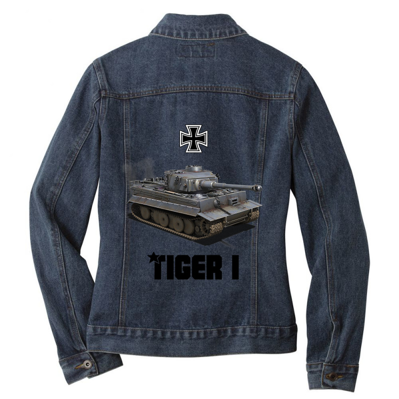 Tiger I German Heavy Tank Ww2 Military Panzerkampfwagen Ladies Denim Jacket by trokeryth | Artistshot