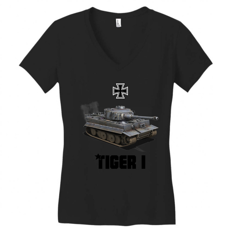 Tiger I German Heavy Tank Ww2 Military Panzerkampfwagen Women's V-Neck T-Shirt by trokeryth | Artistshot