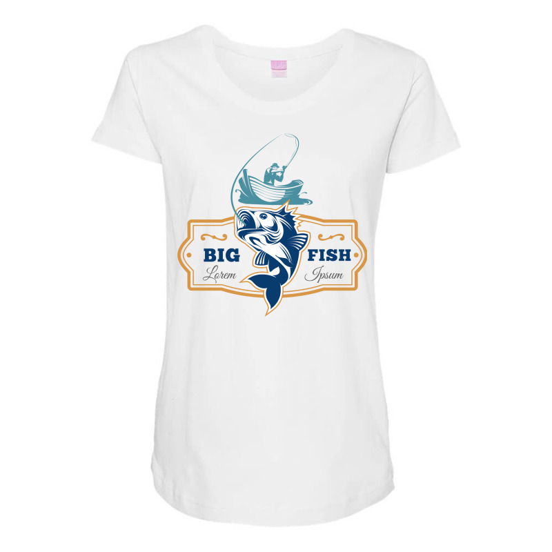 Big Fish Vector Maternity Scoop Neck T-shirt by ZhannaArt | Artistshot